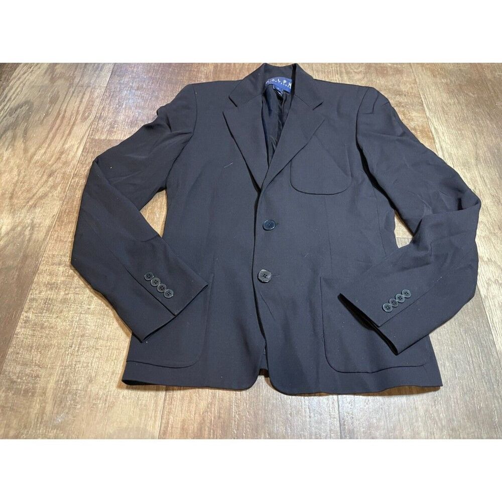 Ralph Ralph Lauren Suit Jacket Blazer Womens Size 6 Black